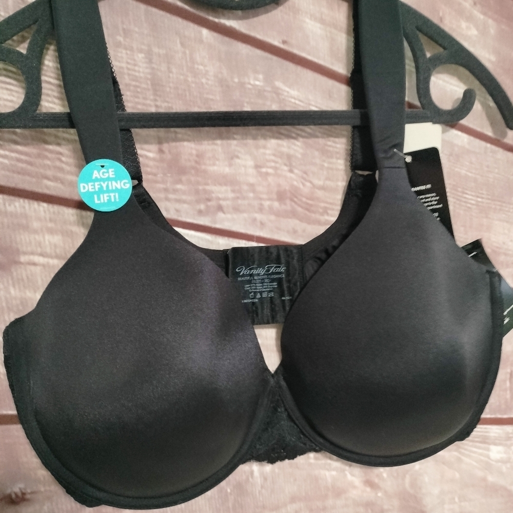 Vanity Fair Beauty Back Full Figure Underwire Bra Size 38D Tags Age Defying Lift - Picture 2 of 8